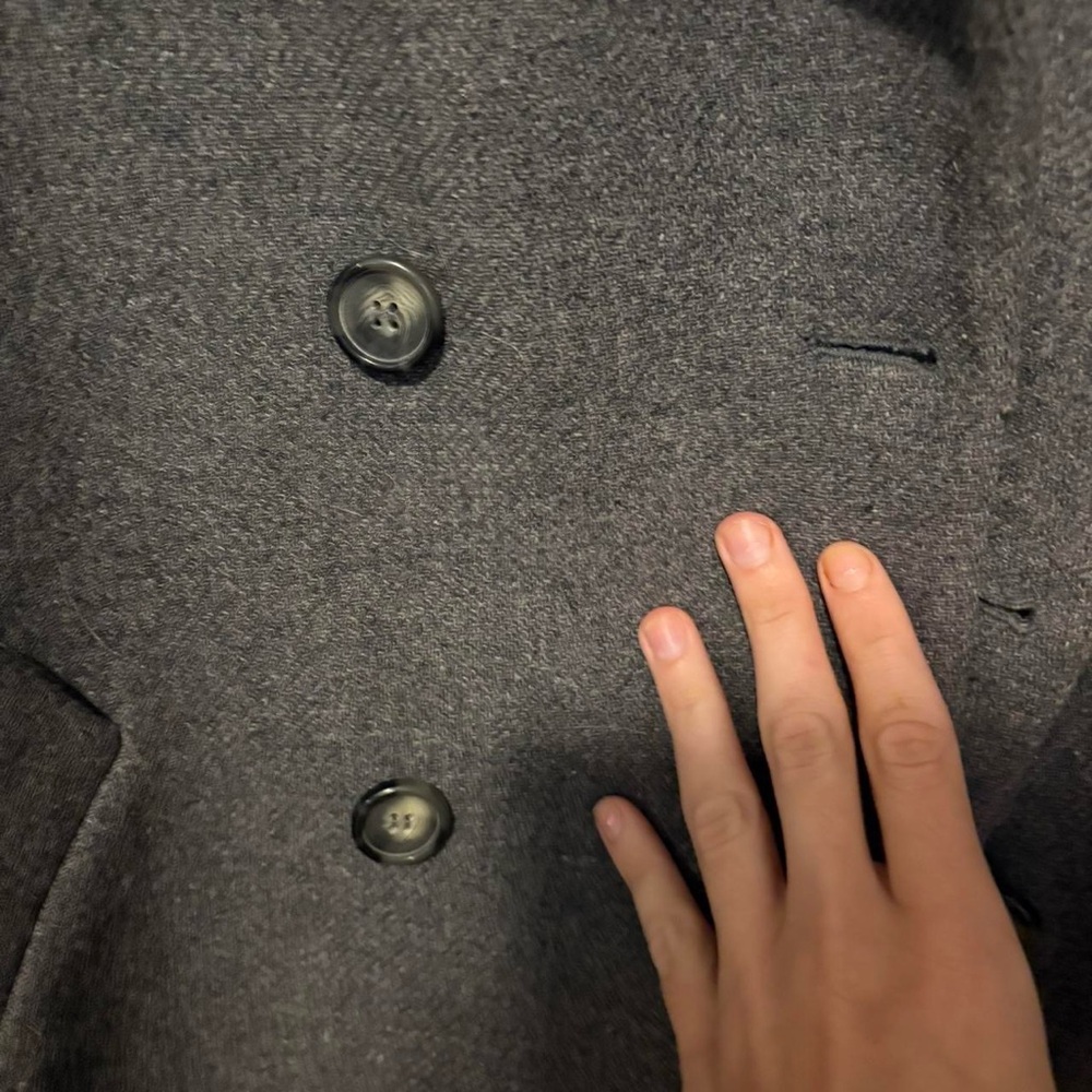 Wool Grey Double Breasted Winter Oversized Coat W… - image 2